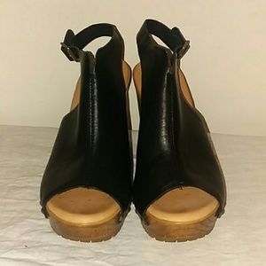 Kork Ease black sling back clogs